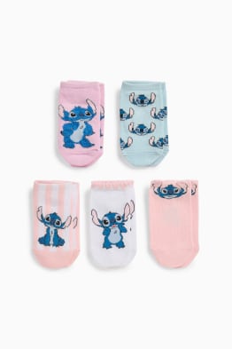Multipack 5er - Lilo & Stitch - Sneakersocken mit Motiv