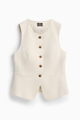 Business-gilet - getailleerd - linnenmix
