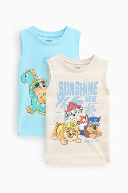 Paquet de 2 - La Patrulla Peluda - Rubble, Chase, Marshall - samarreta sense mànigues