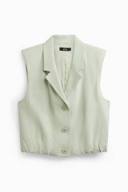 Weste mit Leinen-Anteil - tailliert