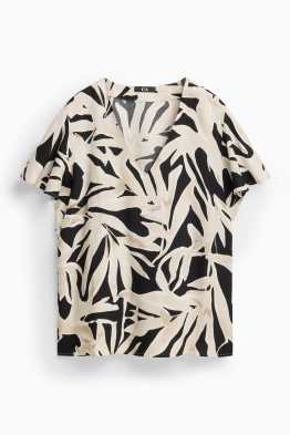 V-neck blouse - patterned