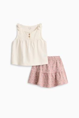 Blümchen - Baby-Outfit - 2 teilig