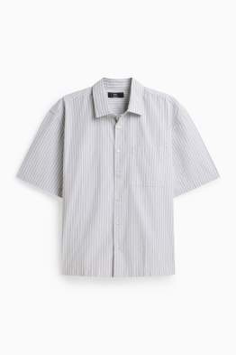 Shirt - loose fit - kent collar - striped