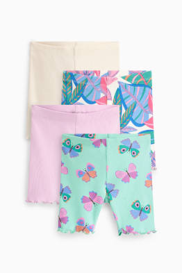 Set van 4 - fietsbroek - geribd