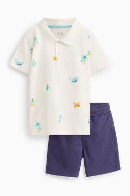 Urlaub - Set - Poloshirt und Shorts - 2 teilig