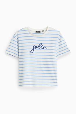 Samarreta de mànigues curtes - relaxed fit - de ratlles