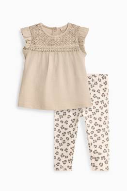Leopard - Baby-Outfit - 2 teilig
