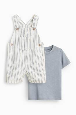 Palmboom - babyoutfit - 2-delig - gestreept