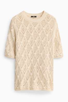 Strickpullover - kurzarm