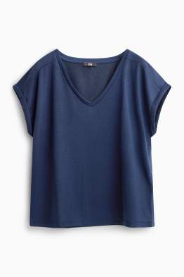 T-shirt met V-hals - relaxed fit