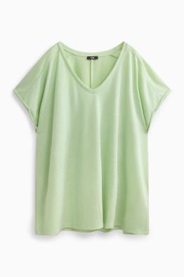 T-Shirt mit V-Ausschnitt - Relaxed Fit