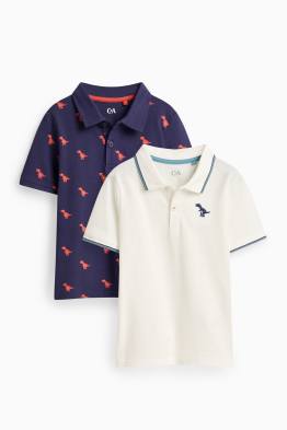 Set van 2 - dinosaurus - poloshirt