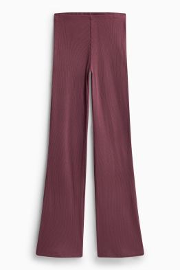 Straight Leggings - gerippt