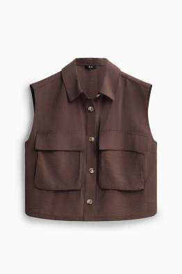 Gilet sans manches - finition texturée