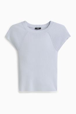 Knitted jumper - short sleeve