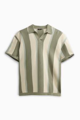 Polo de punt - regular fit - de ratlles - texturat