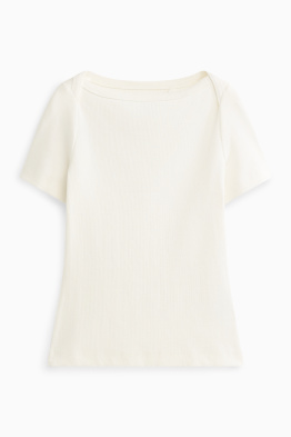 Tričko - slim fit - žebrované