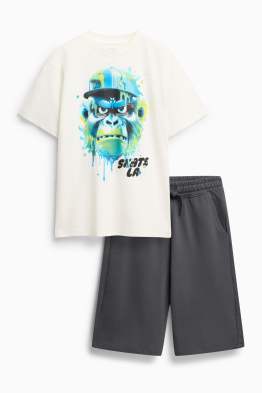 Gorilla - Set - Kurzarmshirt und Sweatshorts - 2 teilig
