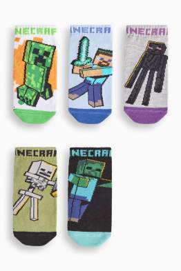 Set van 5 paar - Minecraft - sokken met motief