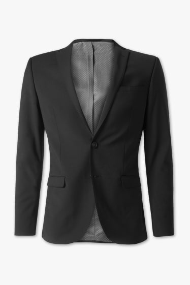 Pánské - Oblekové sako - Body Fit - černá