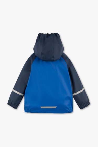 Dětské - Nepromokavá bunda s kapucí - modrá