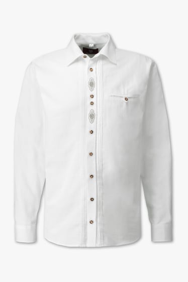 Herren - Trachtenhemd - Cutaway - weiß