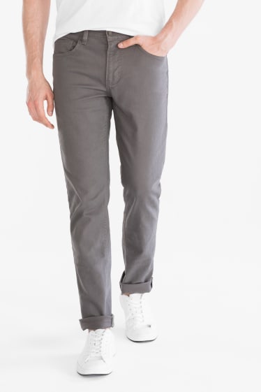 Uomo - Pantaloni - slim fit - jeans grigio