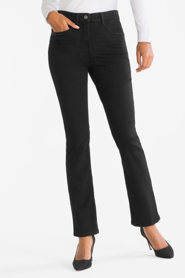 Women - THE STRAIGHT JEANS CLASSIC FIT - tummy control - black
