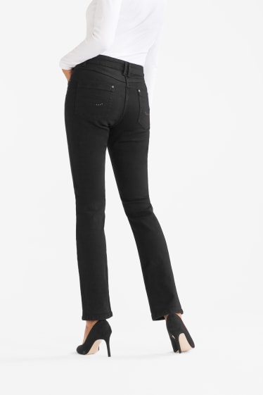 Women - THE STRAIGHT JEANS CLASSIC FIT - tummy control - black