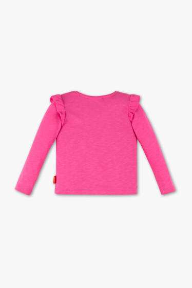 Kinder - Emoji - Langarmshirt - pink