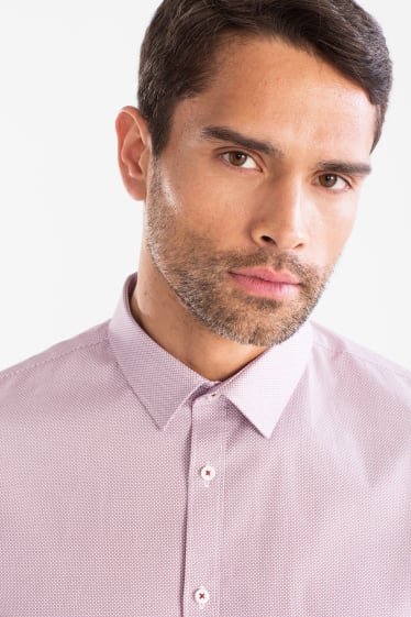Hombre - Camisa de oficina - Body Fit - Kent - rosa jaspeado