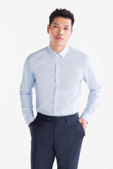 Hombre - Camisa de oficina - Body Fit - Kent - azul claro