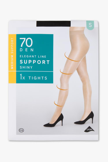 Women - Support tights - LYCRA® - 70 denier - black