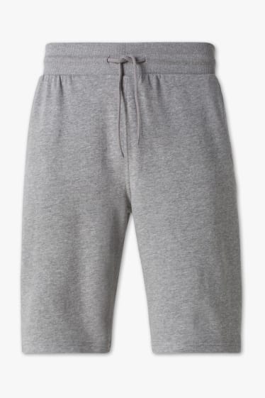 Hombre - Shorts de felpa básicos - gris jaspeado