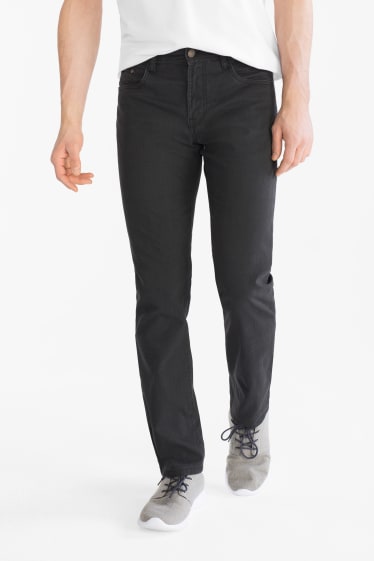 Men - Trousers - regular fit - black-melange