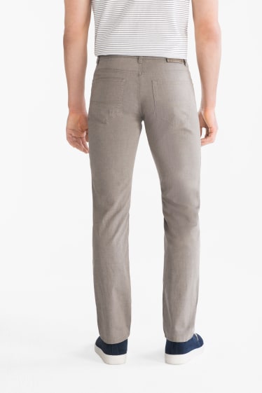 Hombre - Pantalón - Regular Fit - gris claro jaspeado