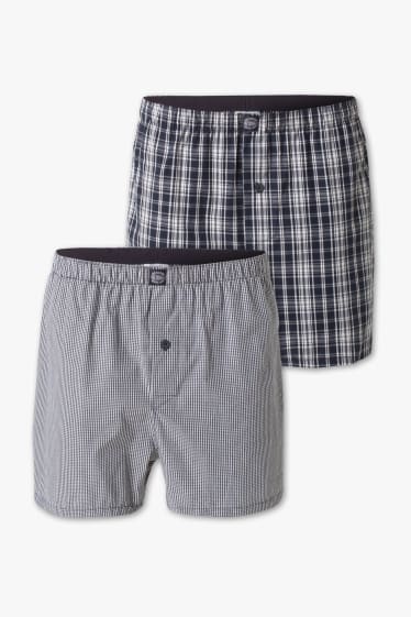Men - Boxer shorts  - 2-pair pack - dark blue / white