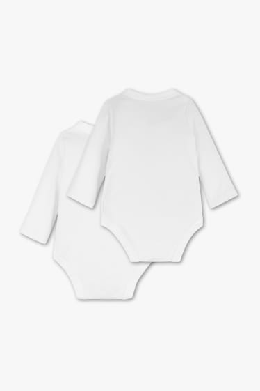 Babies - Baby wrapover bodysuit  - 2 pack - white