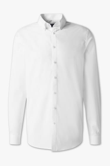 Uomo - Camicia business - slim-fit - button down - bianco