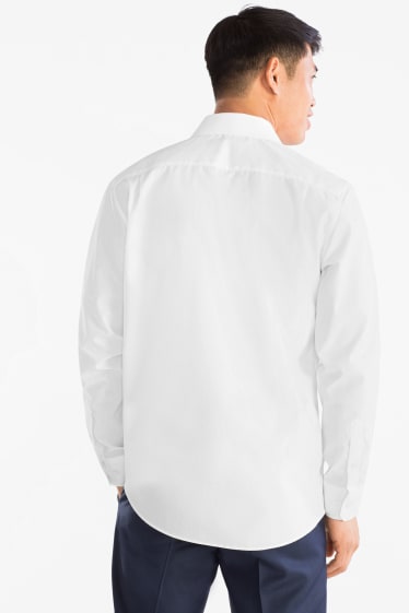 Pánské - Business košile - Regular Fit - Cutaway - bílá