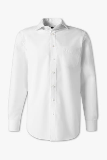 Men - Business shirt - regular fit - cutaway collar - white