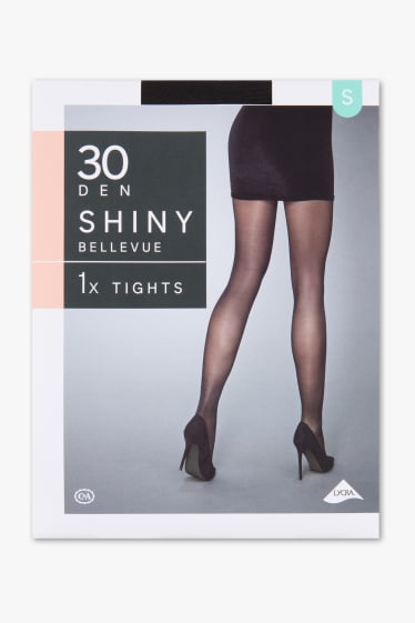 Femmes - Collants fins - 30 DEN - noir