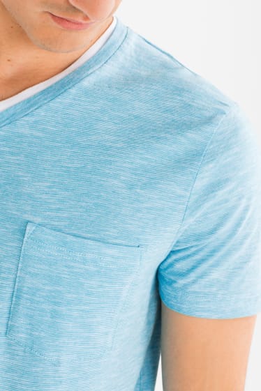 Heren - T-shirt - Regular Fit - lichtturquoise