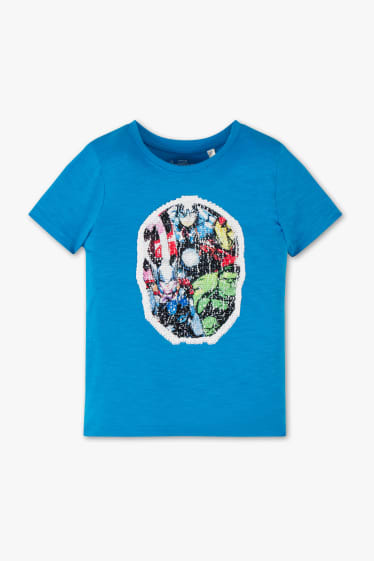 Children - Marvel - short sleeve T-shirt - blue-melange