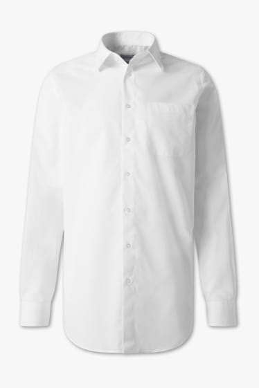 Hombre - Camisa - regular fit - manga extralarga - de planchado fácil - blanco