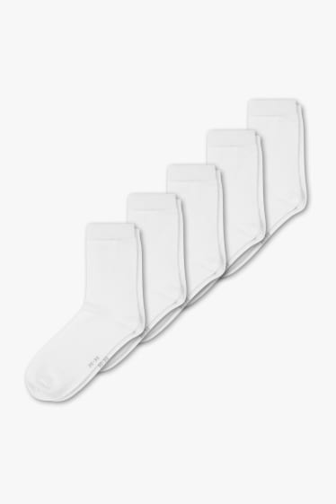 Women - Multipack of 5 - basic socks - white