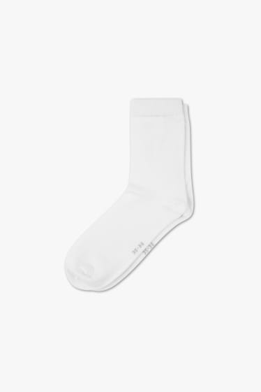 Donna - Confezione da 5 - calzini basic - bianco