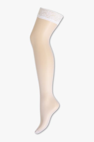 Women - Hold-ups - 15 denier - white