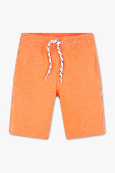 Niños - Shorts de felpa - naranja fosforito