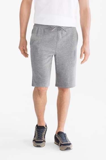 Hombre - Shorts de felpa básicos - gris jaspeado